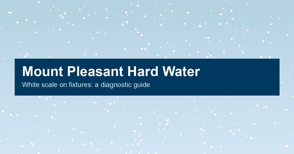Mount Pleasant Hard Water: Why Your Fixtures Get White Scale
